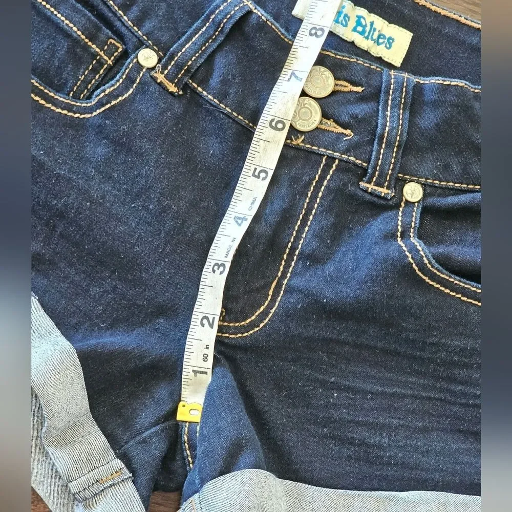 Y2K 90s Paris Blues Junior's Denim Shorts Size 5